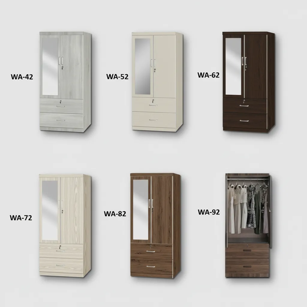 Spectrum Compact Mirrored Wardrobe