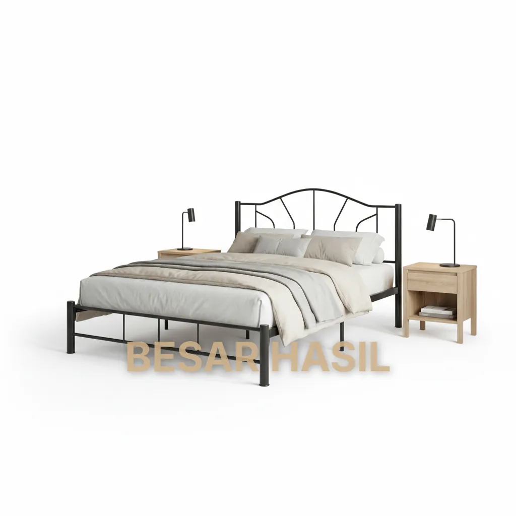 queen steel bed
