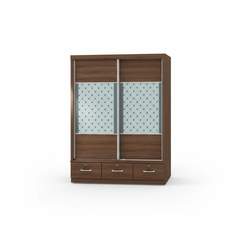 Almari Gelangsar Bi-Panel Moden