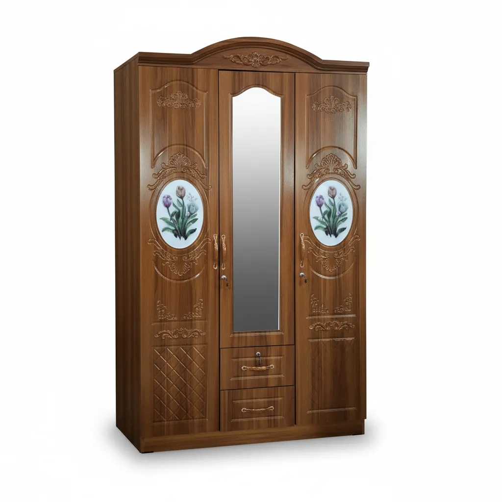 Floral Medallion Triple Wardrobe